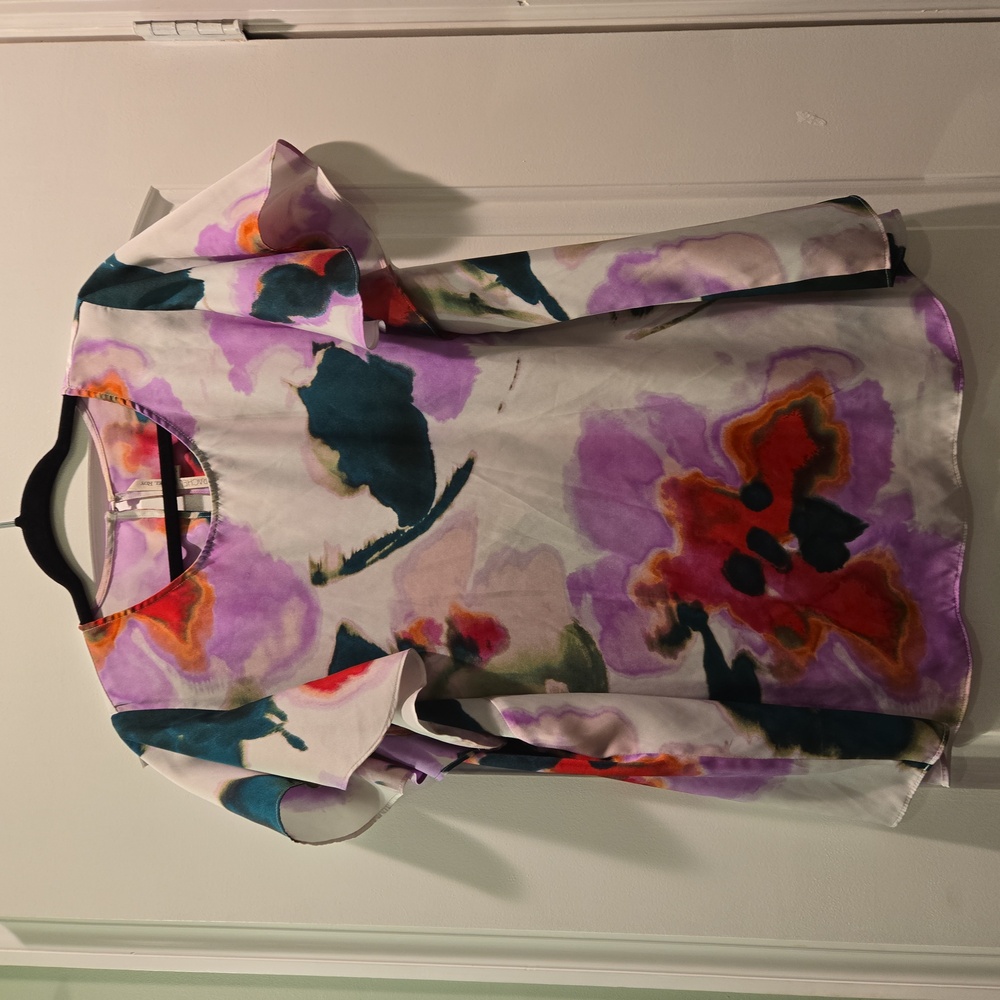 Rachel Roy Short flutter sleeve blouse 👚 euc size 2X